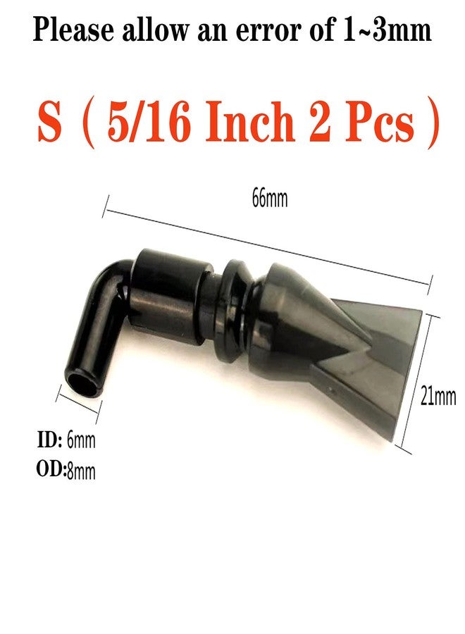 Still Awake 2 Pcs Aquarium Pump Duckbill Nozzle,Water Outlet Return Pipe Fitting,Fish Tank Duckbill Sprinkler Aquarium Pump Flare Duckbill Nozzle,Water Outlet Pipe 8mm/5/16 Inch (S) - Image 2